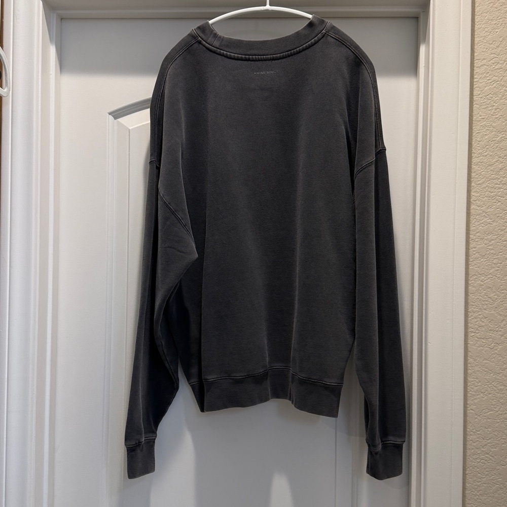 Anine Bing Charcoal Sweatshirt with New York Print - Picture 5 of 6